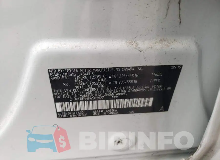 2T3DFREV4HW582927 Photo# 10
