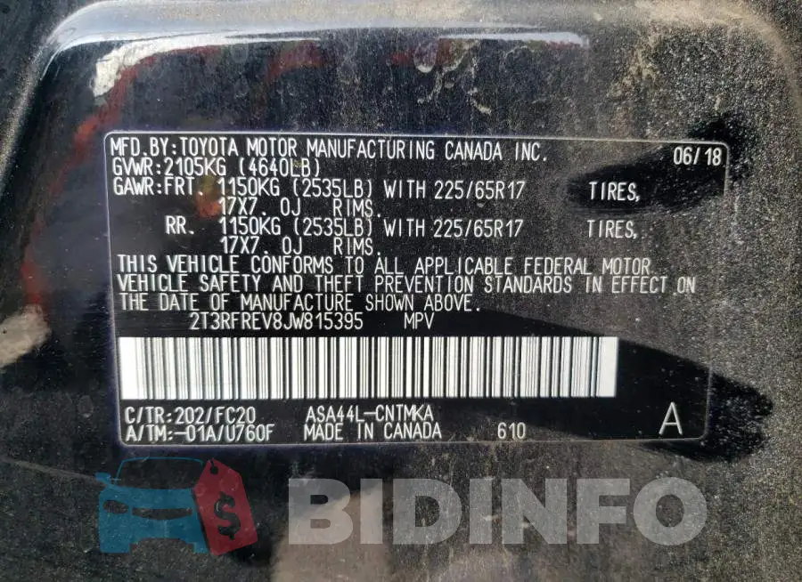 2T3RFREV8JW815395 Photo# 10