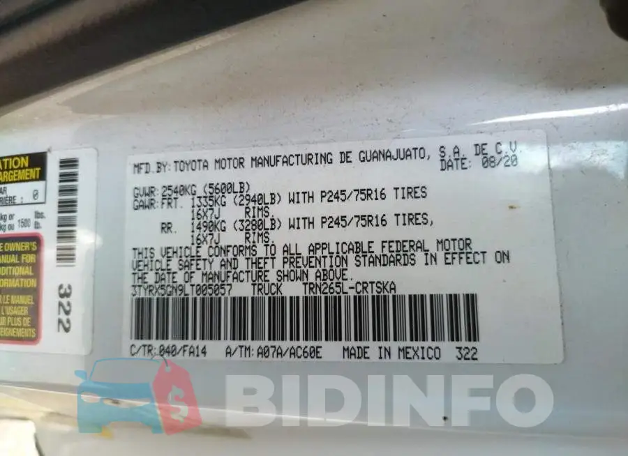 3TYRX5GN9LT005057 Photo# 10