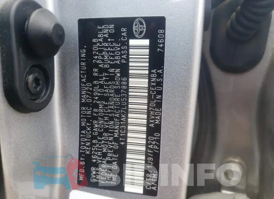 4T1C31AK7LU537886 Photo# 10