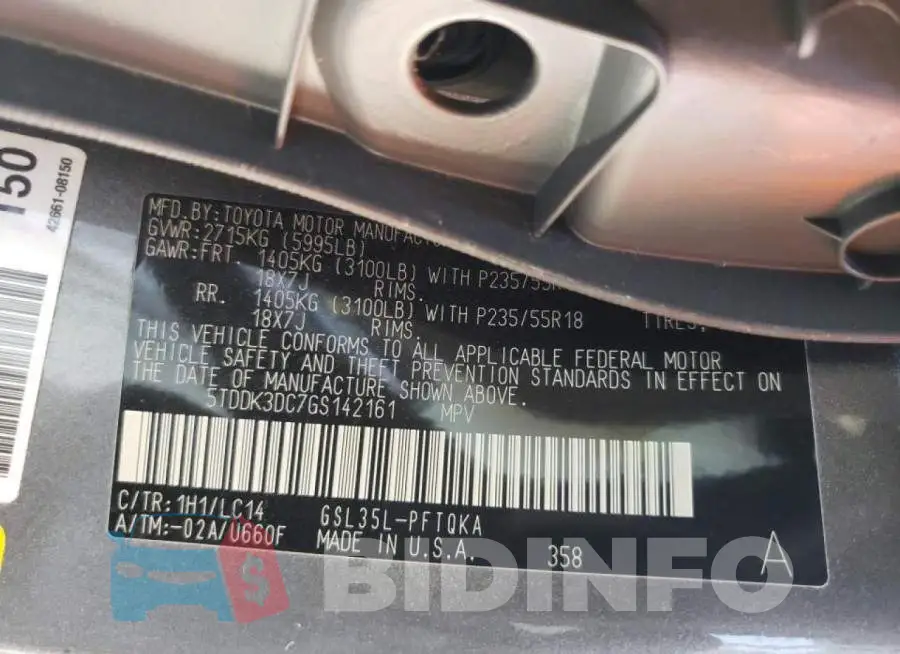5TDDK3DC7GS142161 Photo# 10