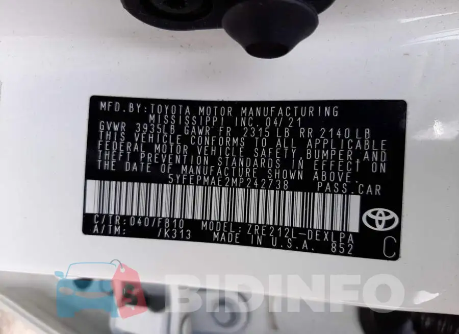 5YFEPMAE2MP242738 Photo# 10