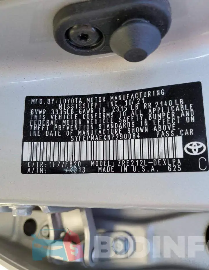 5YFEPMAEXNP290084 Photo# 10