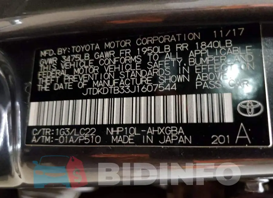 JTDKDTB33J1607544 Photo# 10