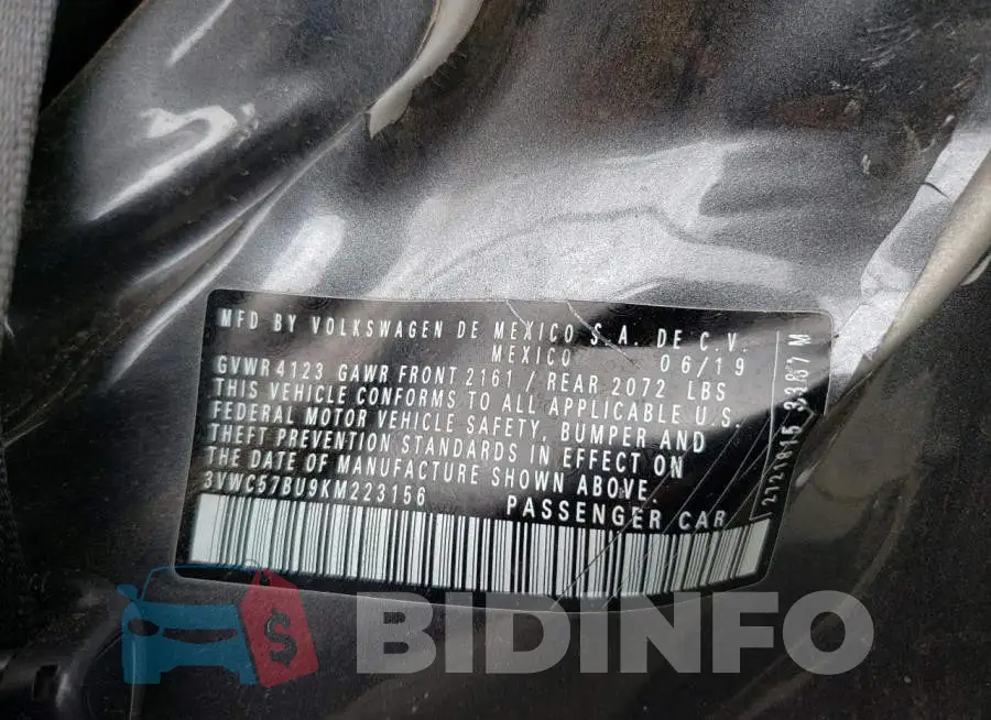 3VWC57BU9KM223156 Photo# 10