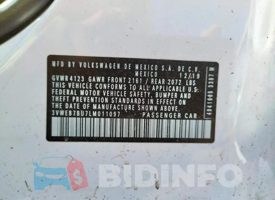 3VWEB7BU7LM011097 Photo# 10