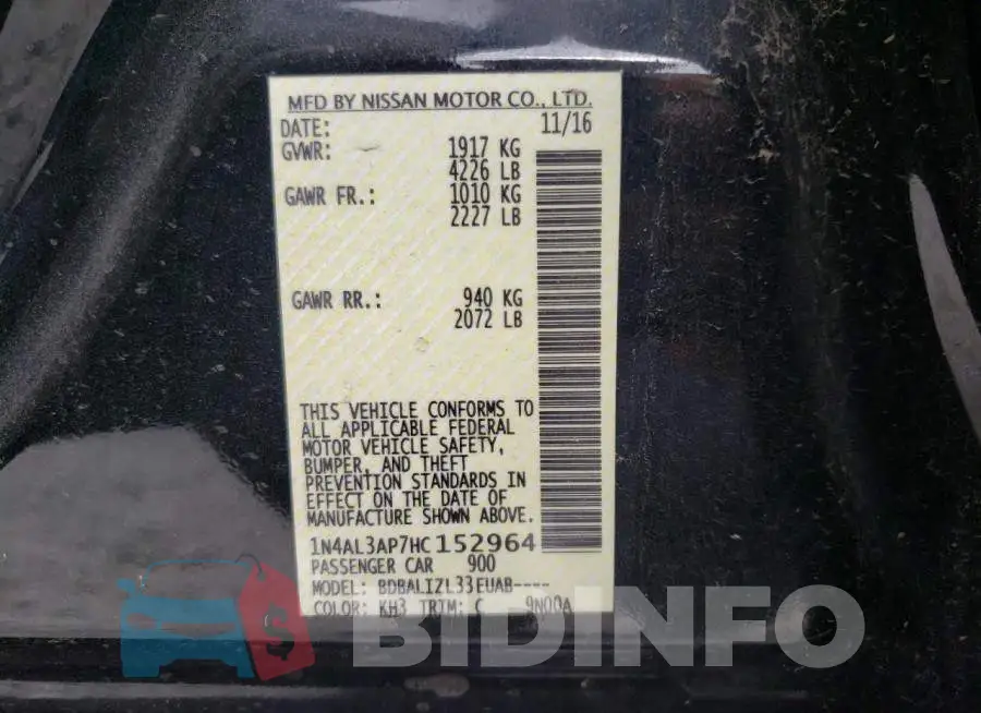 1N4AL3AP7HC152964 Photo# 10