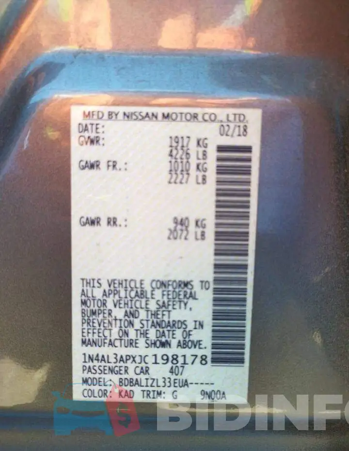 1N4AL3APXJC198178 Photo# 10