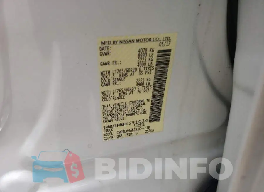 1N6BA1F46HN551034 Photo# 10