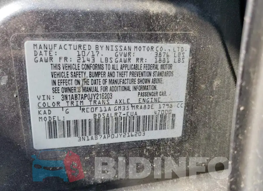 3N1AB7AP0JY216203 Photo# 10