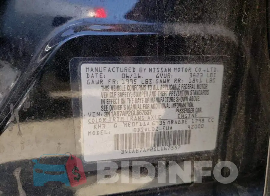 3N1AB7AP2GL667557 Photo# 10