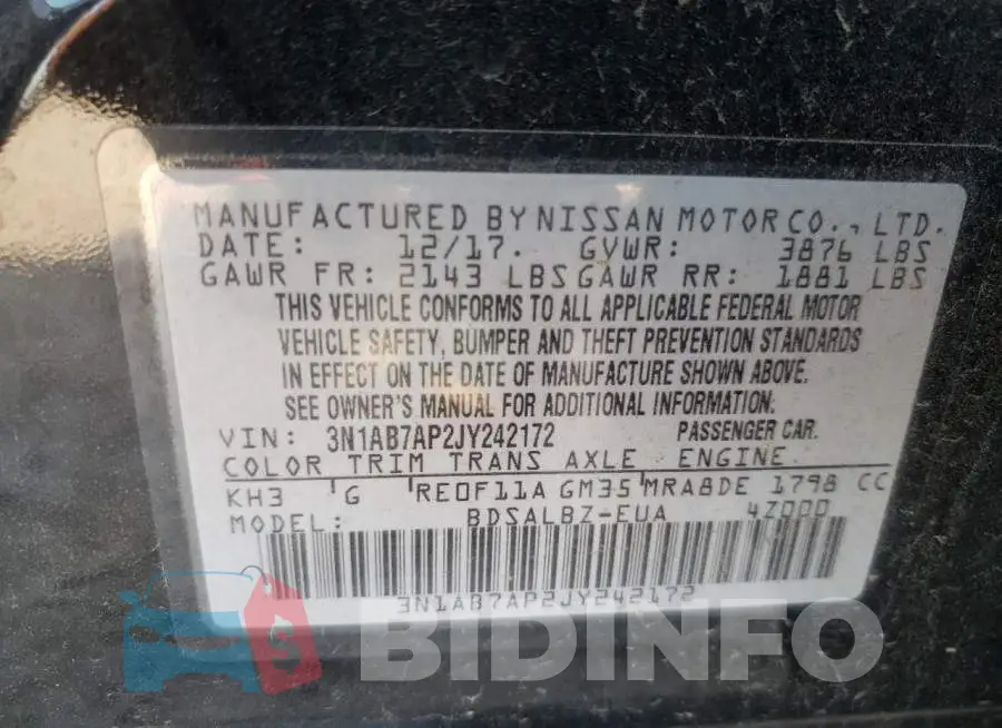 3N1AB7AP2JY242172 Photo# 10