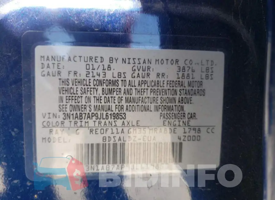 3N1AB7AP9JL619853 Photo# 10