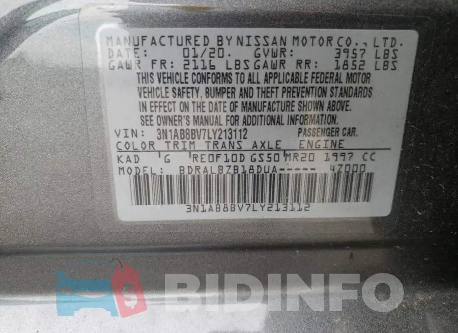 3N1AB8BV7LY213112 Photo# 10
