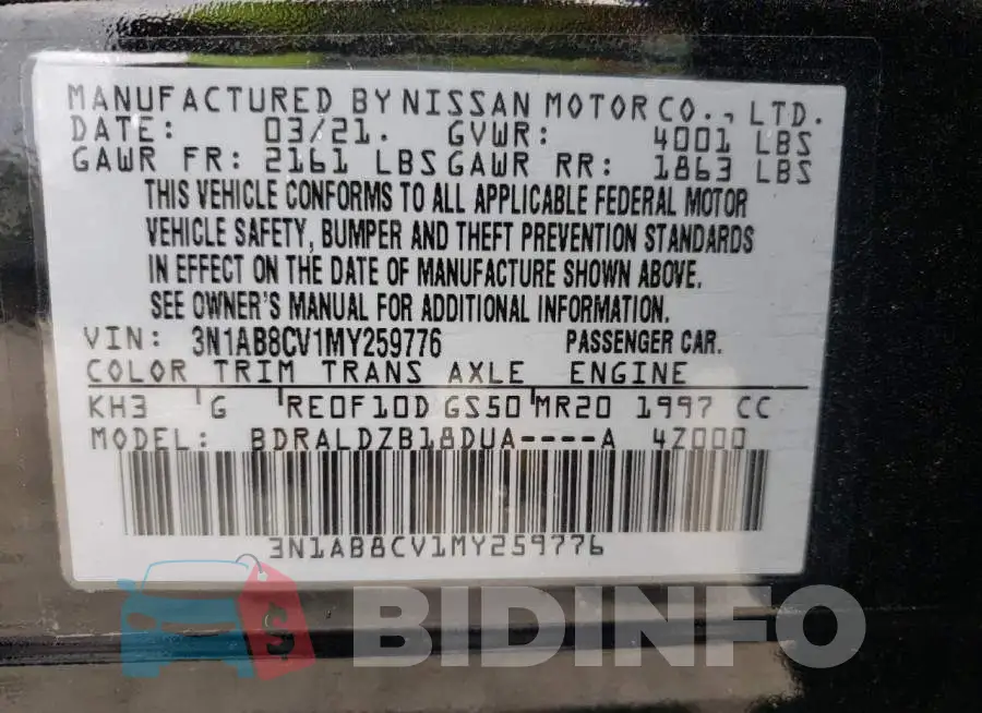 3N1AB8CV1MY259776 Photo# 10