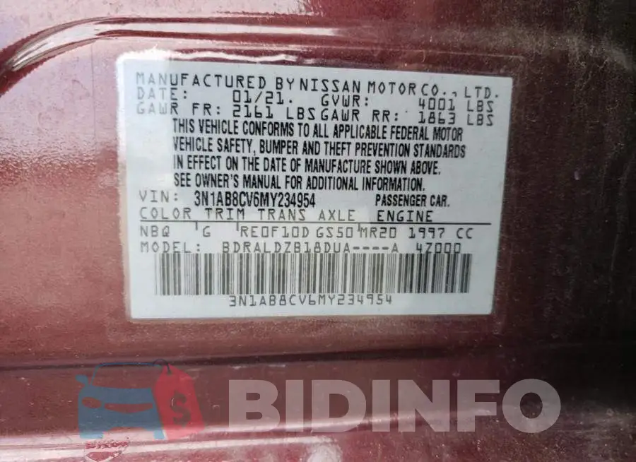 3N1AB8CV6MY234954 Photo# 10