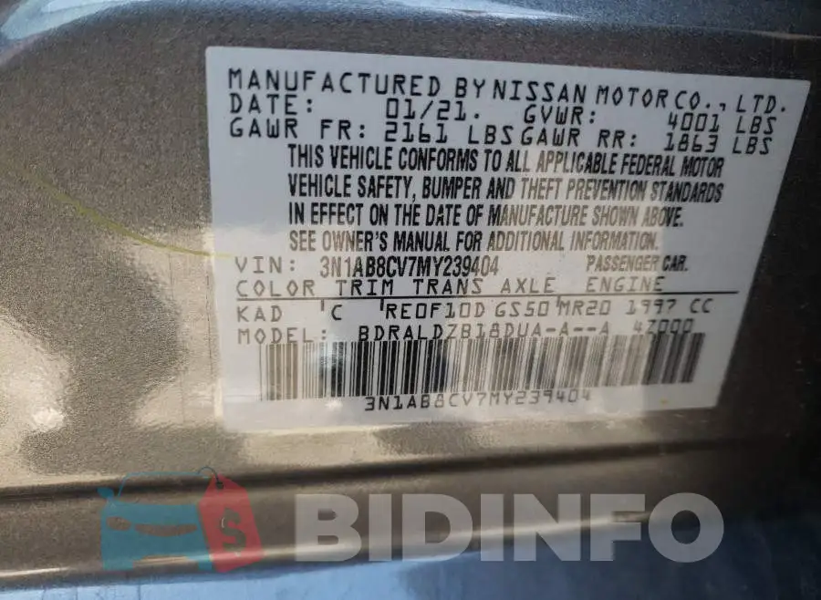 3N1AB8CV7MY239404 Photo# 10