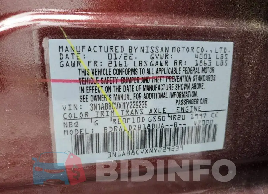 3N1AB8CVXNY229239 Photo# 10