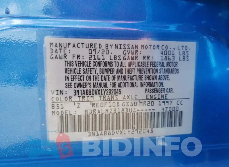 3N1AB8DVXLY292045 Photo# 10