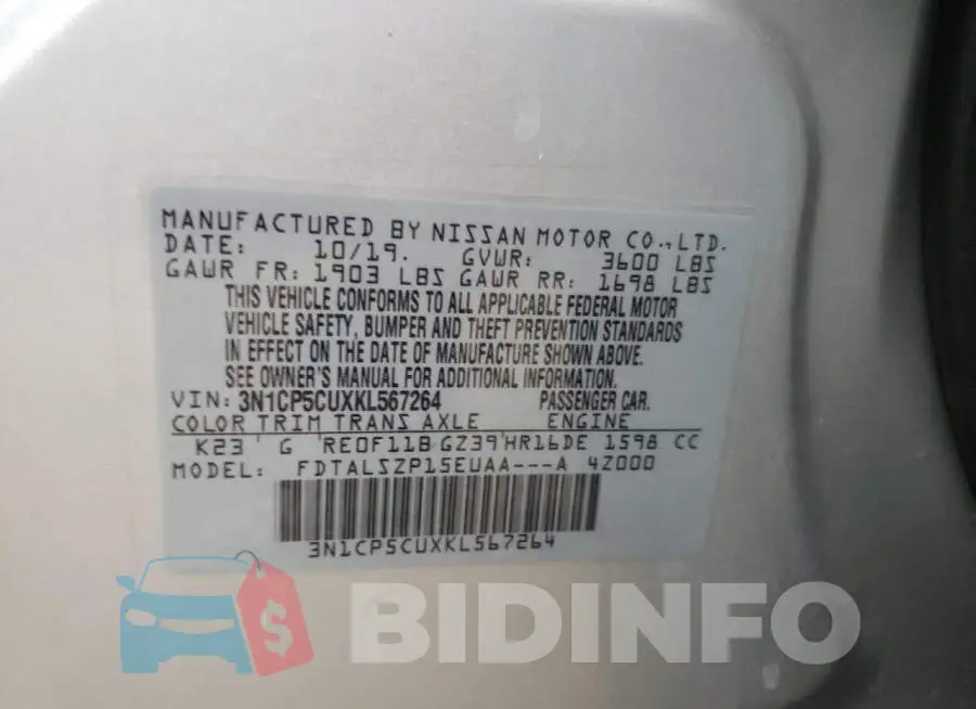 3N1CP5CUXKL567264 Photo# 10