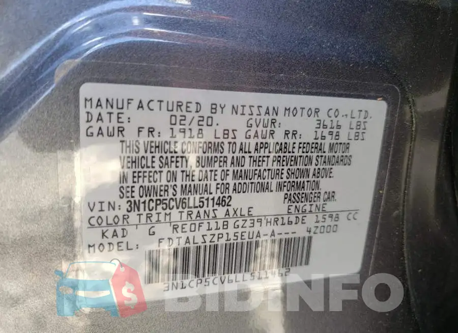 3N1CP5CV6LL511462 Photo# 10