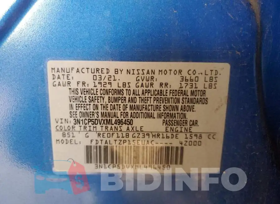 3N1CP5DVXML496450 Photo# 10