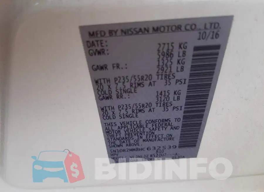 5N1DR2MM8HC632539 Photo# 10