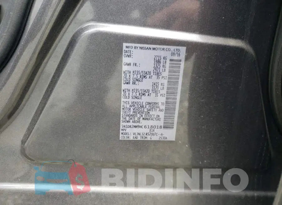 5N1DR2MM9HC618018 Photo# 10