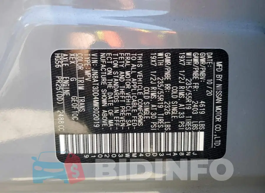 JN8AT3DD4MW302019 Photo# 10