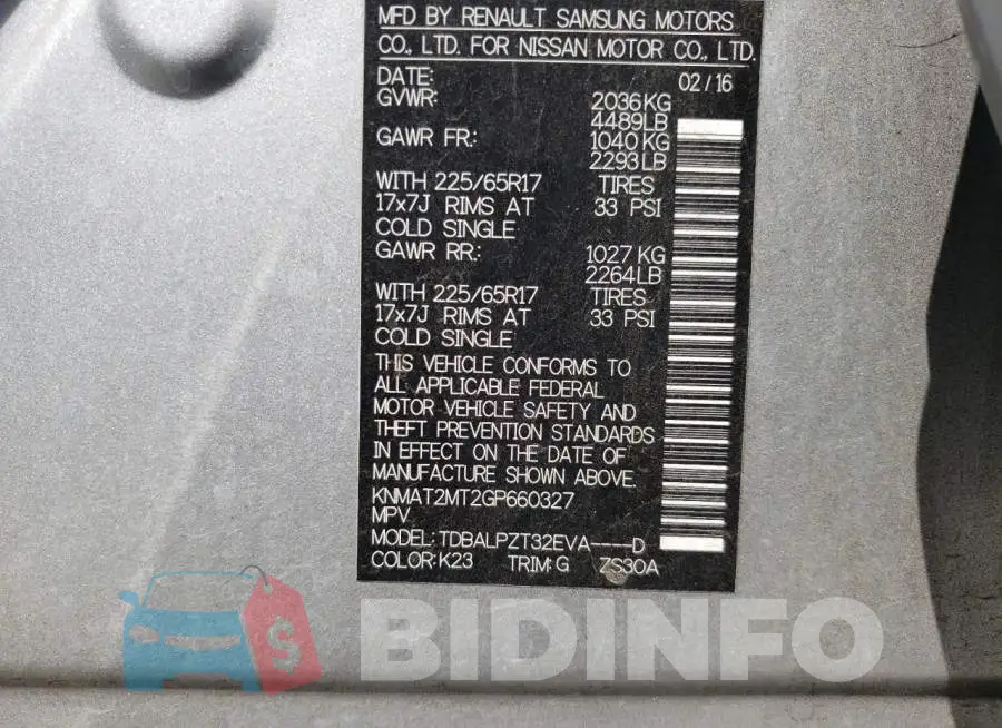 KNMAT2MT2GP660327 Photo# 10
