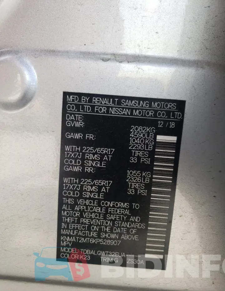 KNMAT2MT6KP528907 Photo# 10