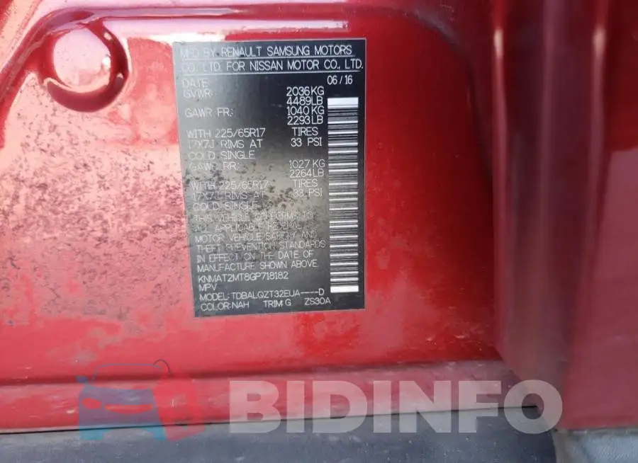 KNMAT2MT8GP718182 Photo# 10