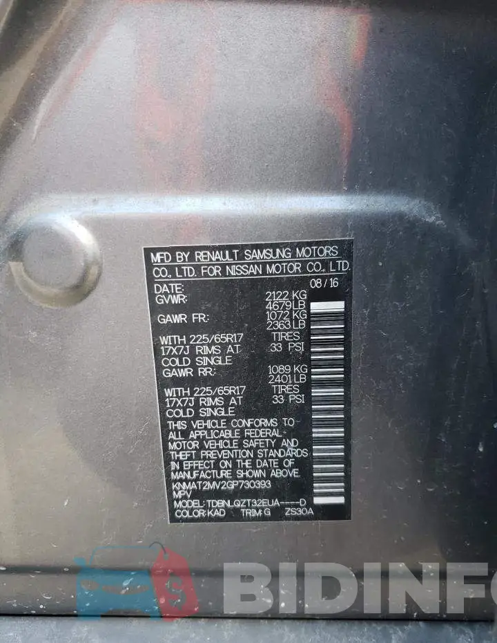 KNMAT2MV2GP730393 Photo# 10
