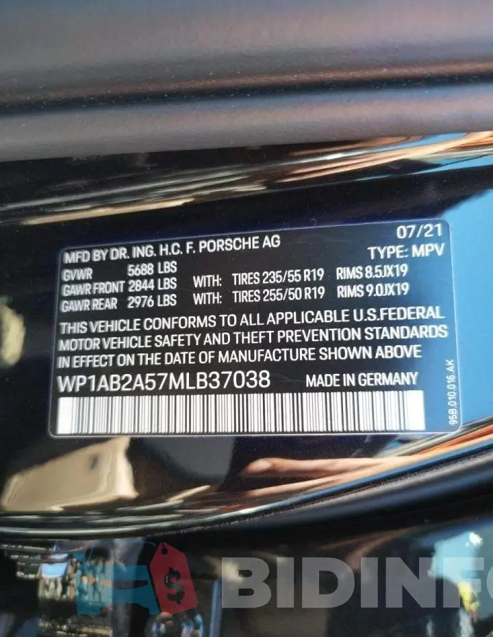 WP1AB2A57MLB37038 Photo# 10