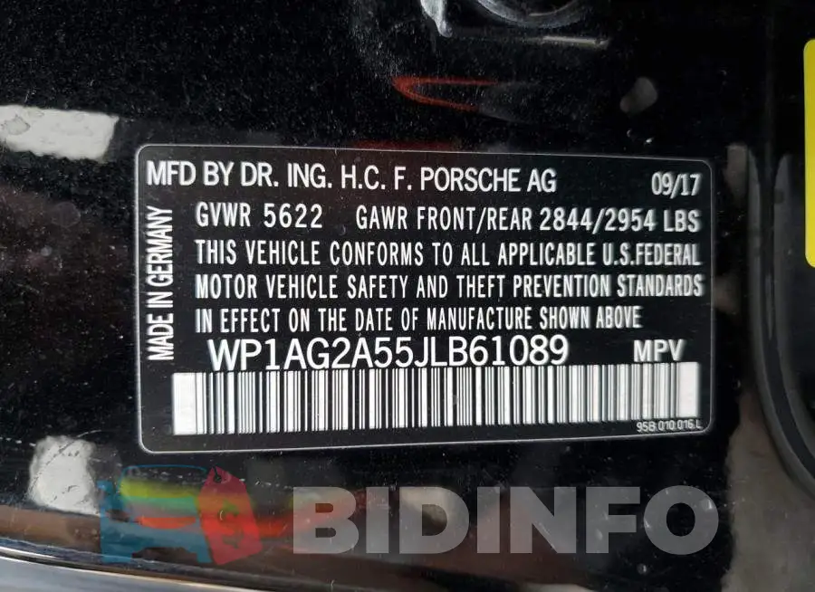 WP1AG2A55JLB61089 Photo# 10