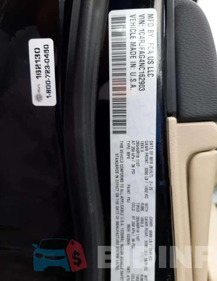 1C4RJFAG4NC162903 Photo# 10
