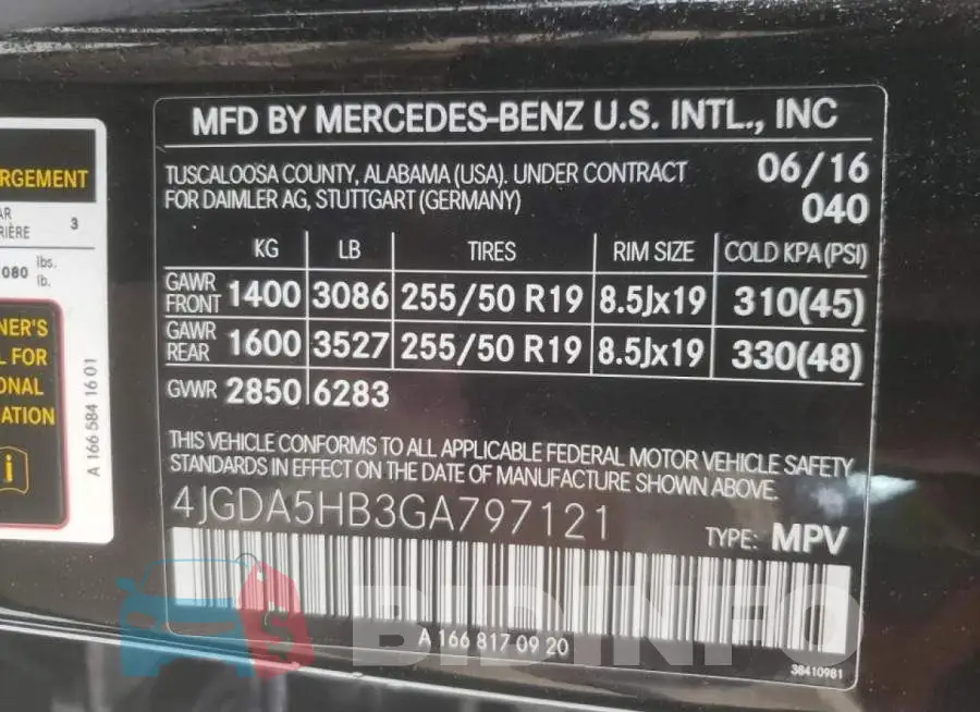 4JGDA5HB3GA797121 Photo# 10