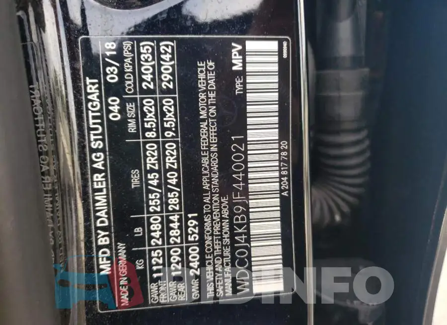 WDC0J4KB9JF440021 Photo# 10