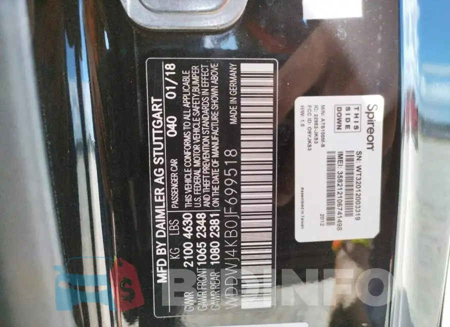 WDDWJ4KB0JF699518 Photo# 10