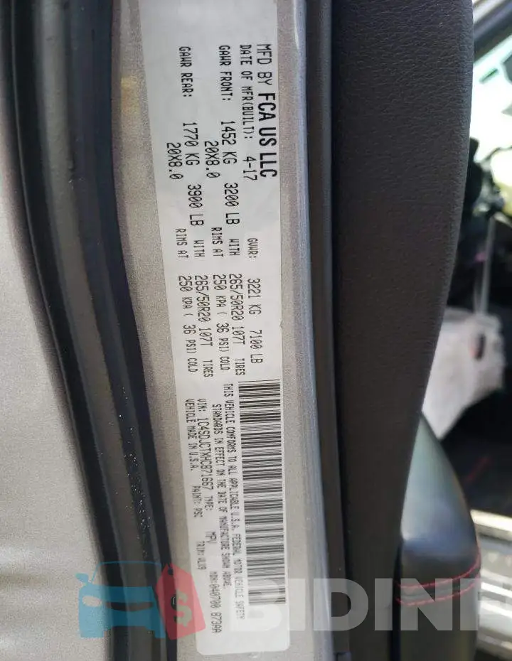 1C4SDJCTXHC871667 Photo# 10