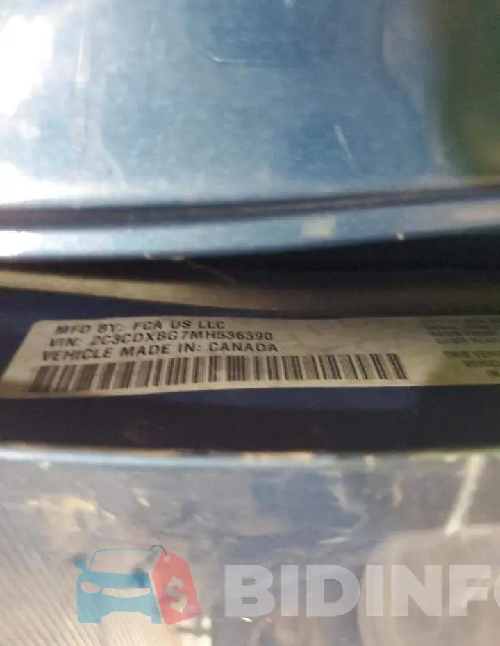 2C3CDXBG7MH536390 Photo# 10