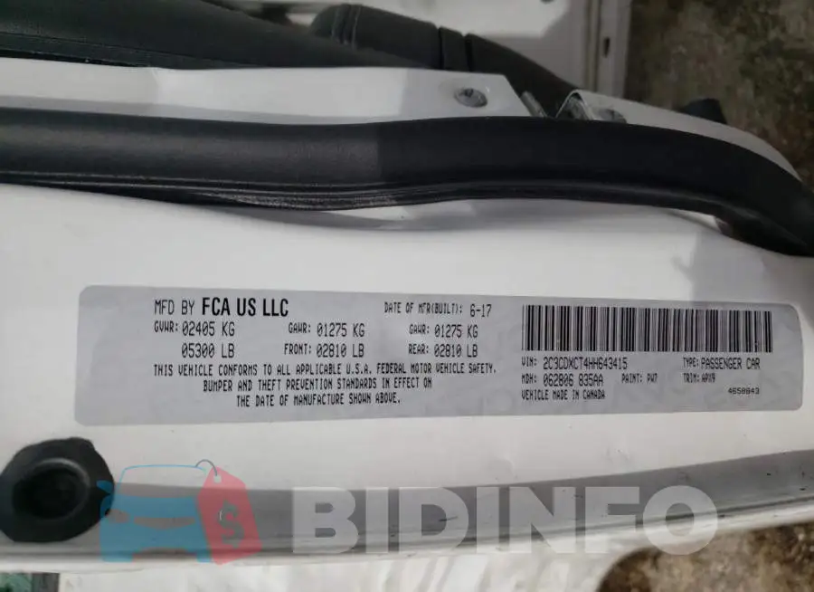 2C3CDXCT4HH643415 Photo# 10