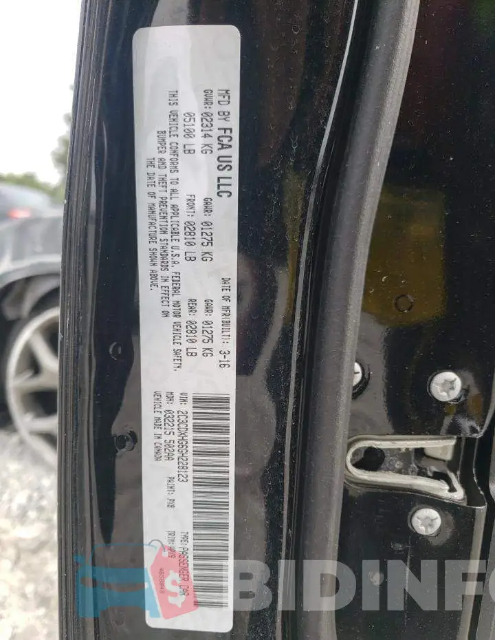 2C3CDXHG6GH228123 Photo# 10