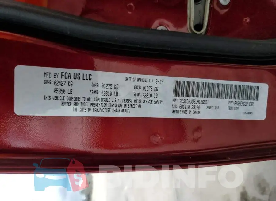 2C3CDXJG9JH126591 Photo# 10