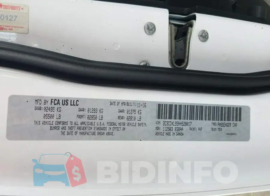 2C3CDXL93HH528017 Photo# 10