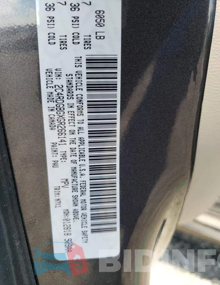 2C4RDGBGXGR266141 Photo# 10