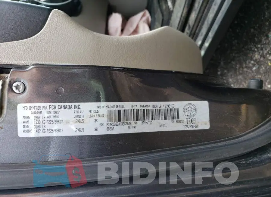 2C4RDGBGXHR867549 Photo# 10