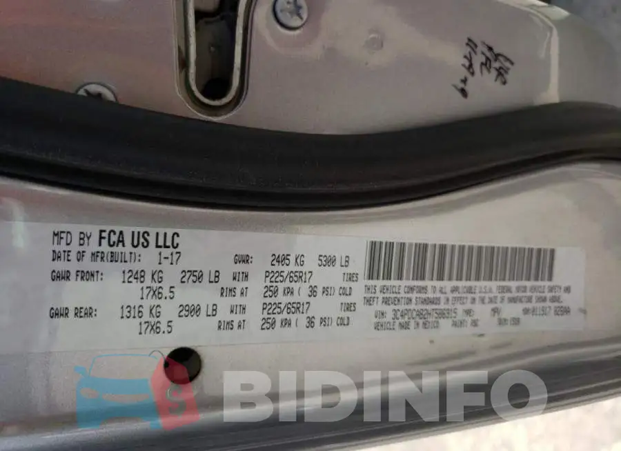 3C4PDCAB2HT586915 Photo# 10