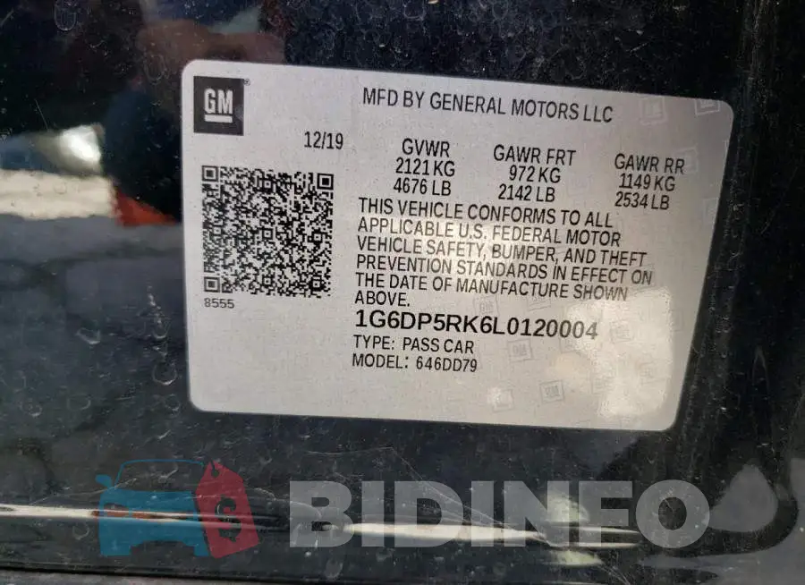 1G6DP5RK6L0120004 Photo# 10