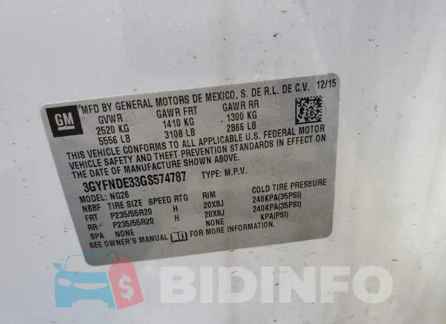 3GYFNDE33GS574787 Photo# 10